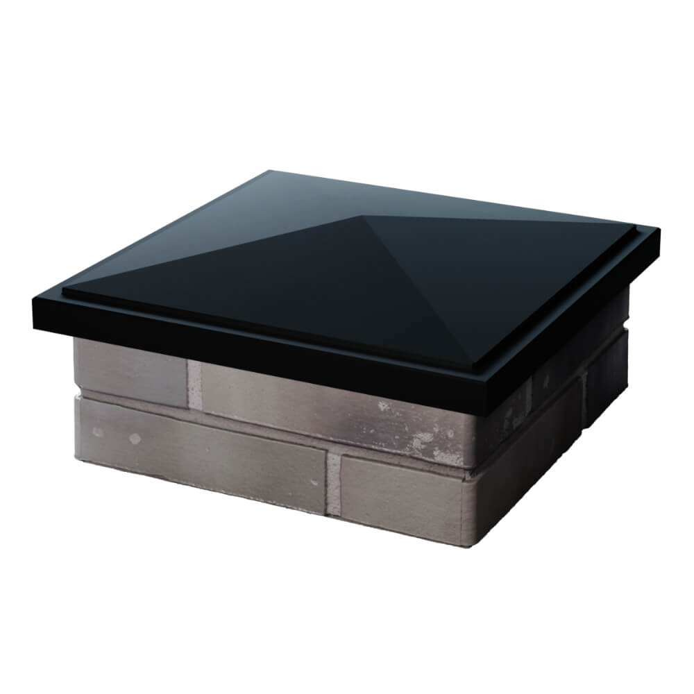 Колпак Zking БонаМоно Черный на столб 1.5х1.5 кирпича (385х385, 400х400мм) в Пятигорске фото