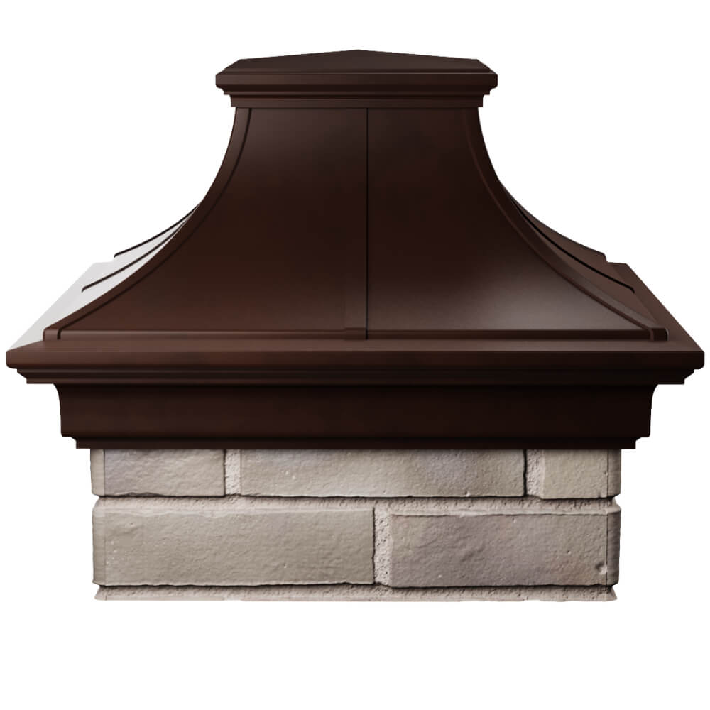 Колпак Zking Монблан Премиум Коричневый на столб 1.5х1.5 кирпича (385х385мм) Пятигорск фото