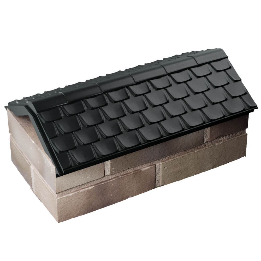 Парапет Zking Эльбрус Черный с посадкой на 1 кирпич (255мм) в Пятигорске фото