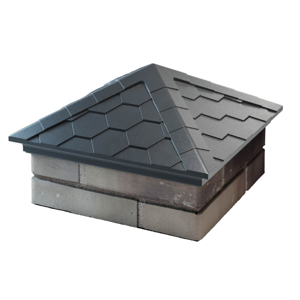 Колпак Zking Эверест Серый на столб 1.5х1.5 кирпича (390х390мм) в Пятигорске фото