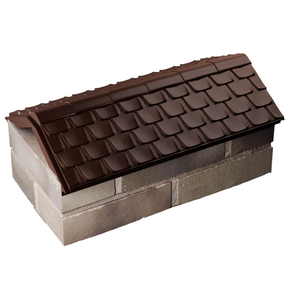 Парапет Zking Эльбрус Коричневый с посадкой на 1 кирпич (255мм) в Пятигорске фото
