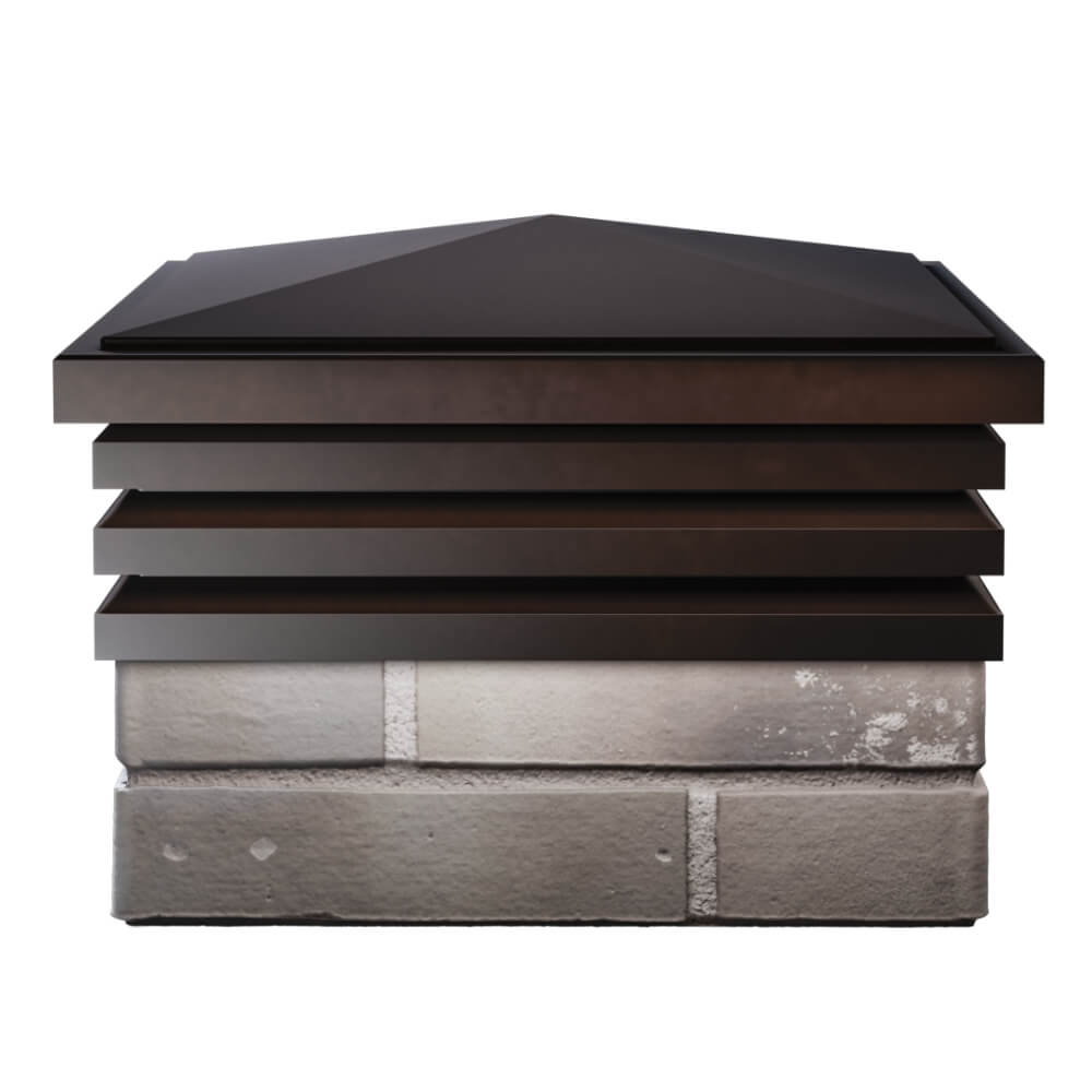 Колпак Zking Бона ХайТек Коричневый на столб 1.5х1.5 кирпича (385х385мм) Пятигорск фото