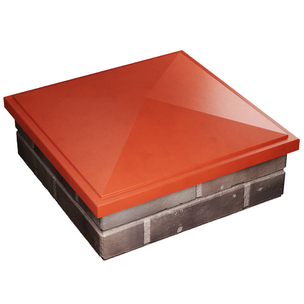 Колпак Zking БонаМоно Красный на столб 2х2 кирпича (515х515, 530х530мм) в Пятигорске фото