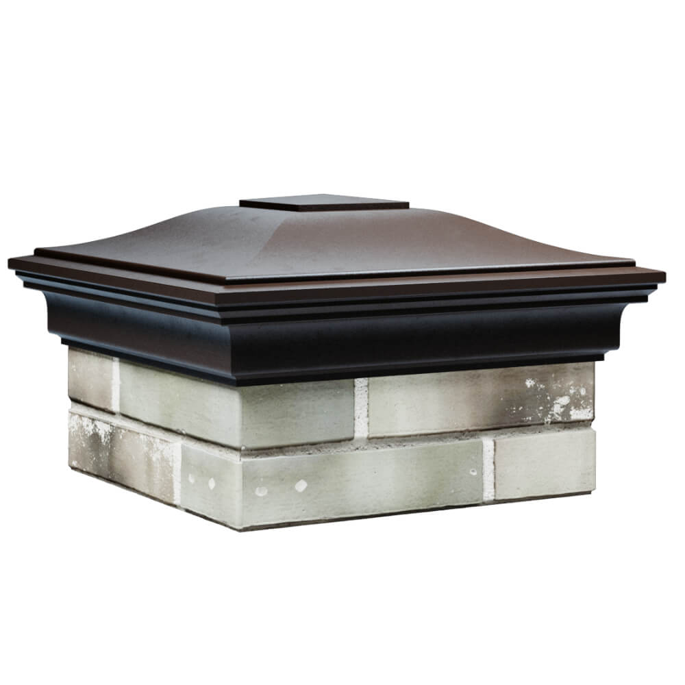 Колпак Zking Монблан Коричневый на столб 1.5х1.5 кирпича (385х385мм) в Пятигорске фото