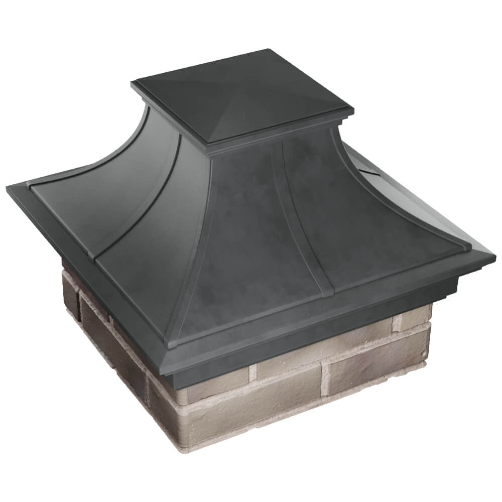 Колпак Zking Монблан Премиум Серый на столб 1.5х1.5 кирпича (385х385мм) в Пятигорске фото