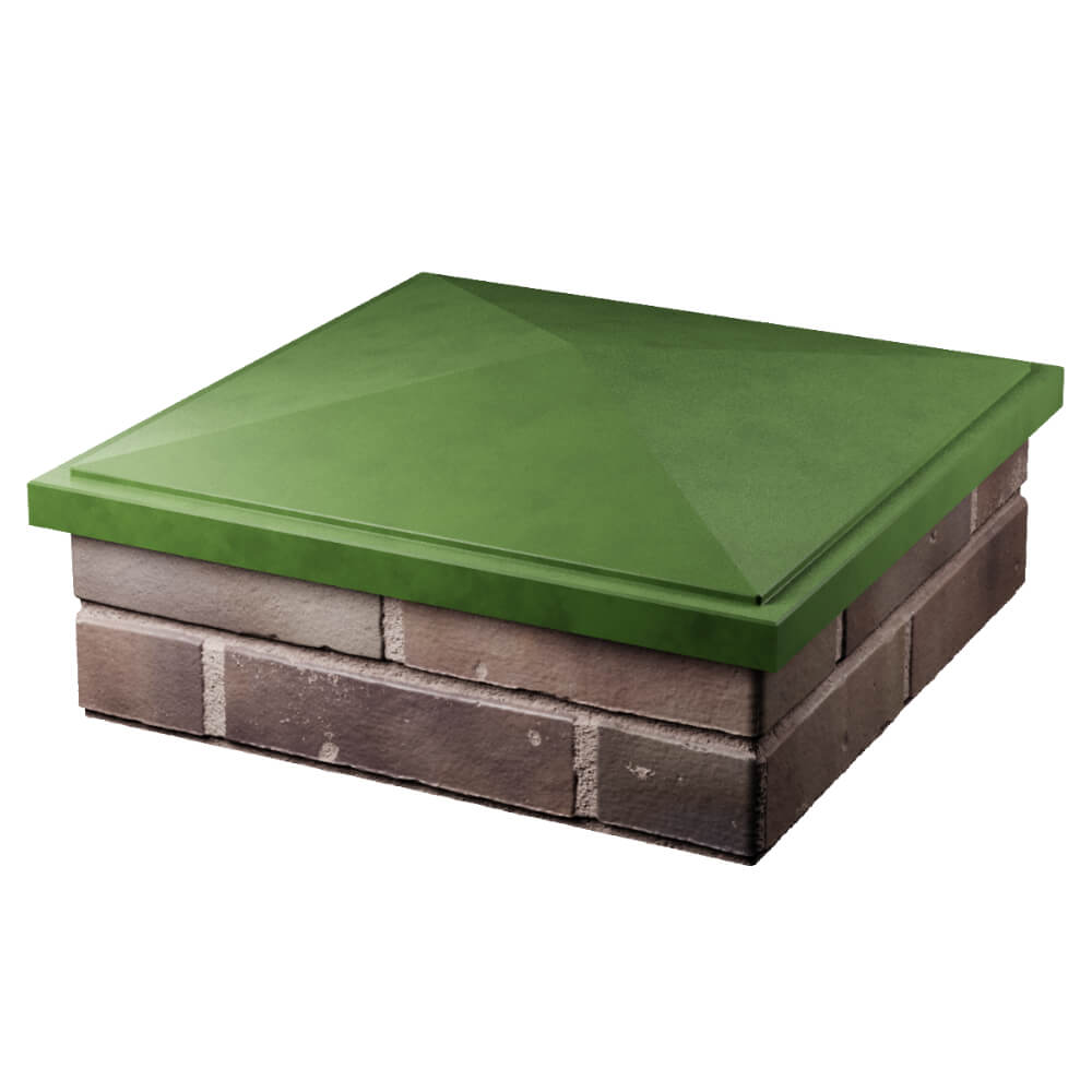 Колпак Zking БонаМоно Зеленый на столб 2х2 кирпича (515х515, 530х530мм) в Пятигорске фото