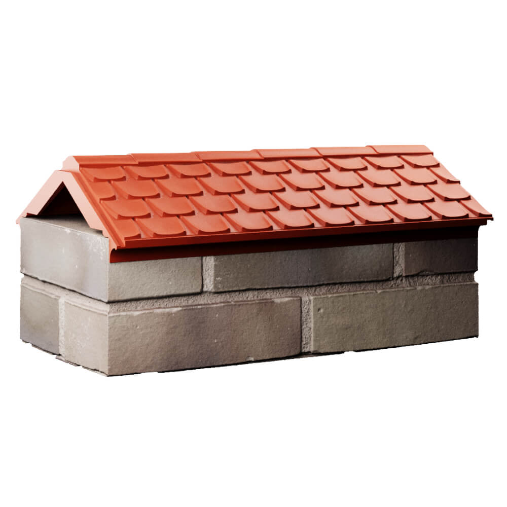 Парапет Zking Эльбрус Красный с посадкой на 1 кирпич (255мм) Пятигорск фото