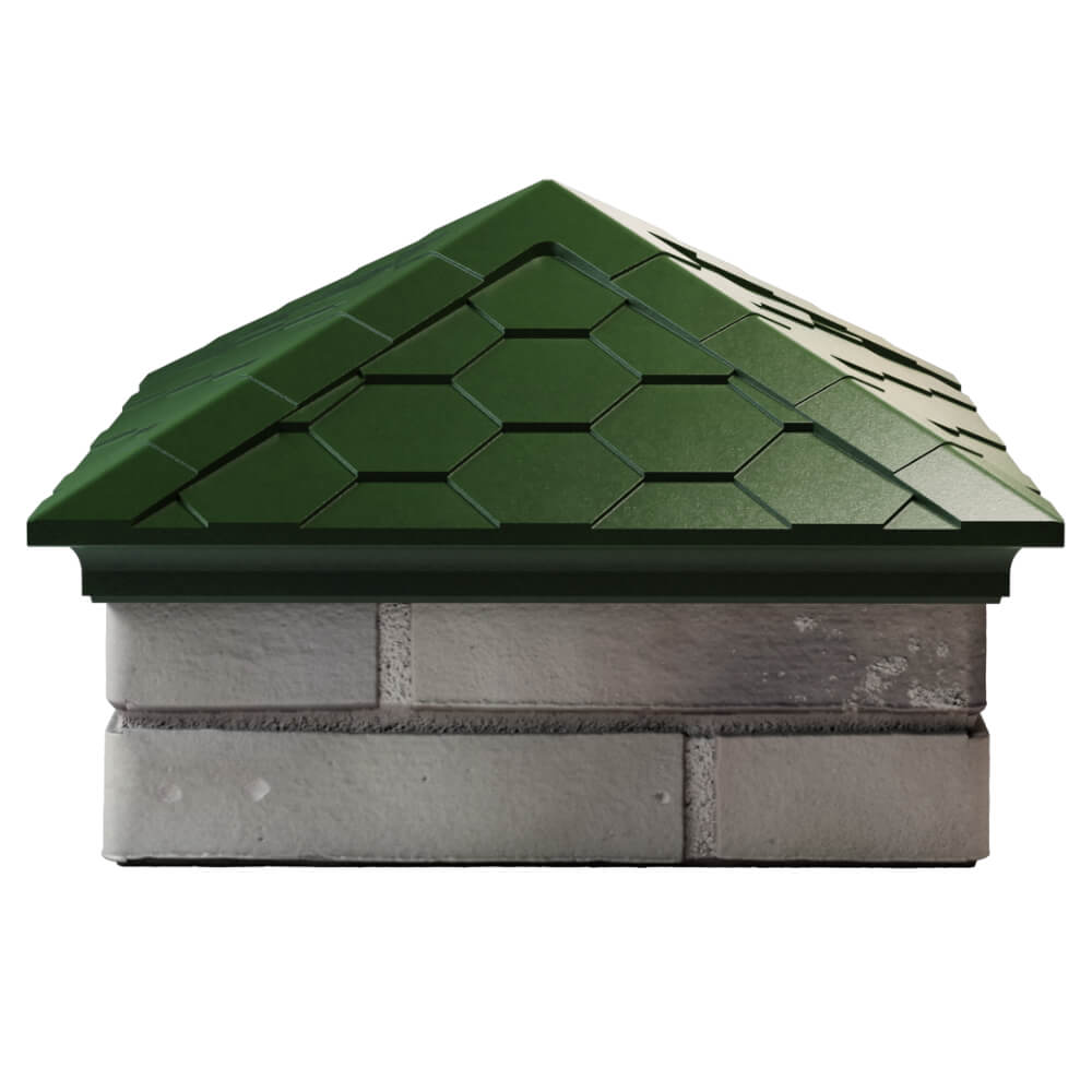 Колпак Zking Эверест Зеленый на столб 1.5х1.5 кирпича (390х390мм) Пятигорск фото